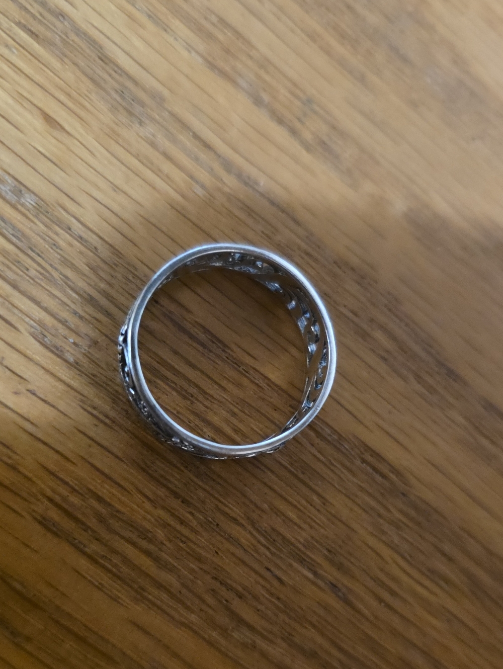 Intricate Filigree .925Sterling-Color Band Ring - Picture 3 of 7